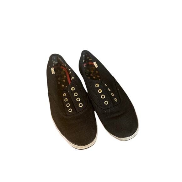 Kate Spade X Keds Black Laceless Slip on Flat Sneakers Women Sz 5.5 - Picture 5 of 9